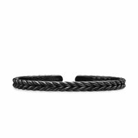 Chevron Flex Bracelet Black Titanium, 6.4mm