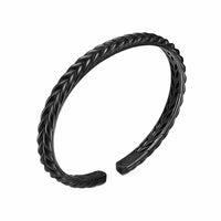 Chevron Flex Bracelet Black Titanium, 6.4mm