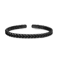 Chevron Flex Bracelet Black Titanium, 6.4mm