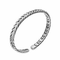Chevron Flex Bracelet Sterling Silver, 6.4mm