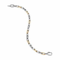 DY Madison® Chain Bracelet Sterling Silver with 18K Yellow Gold, 6mm