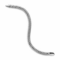 Chevron Station Bracelet Sterling Silver, 8mm