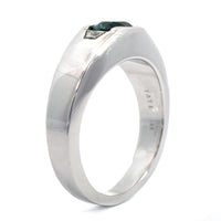 18K White Gold Bezel Set Montana Sapphire Ring