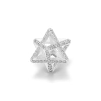 Maor Sterling Silver Pave Diamond Celestial Merkabah Pendant Necklace