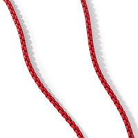 Box Chain Necklace in Sterling Silver with Red Stainless Steel, 4mm
