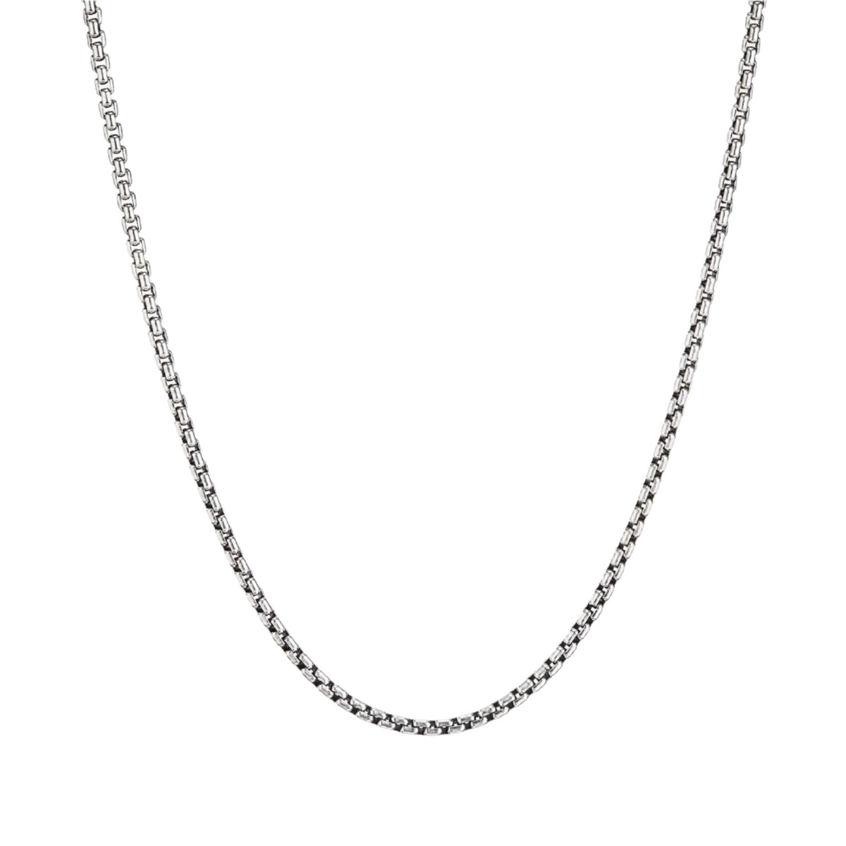 Box Chain Necklace in Sterling Silver, 2.7mm