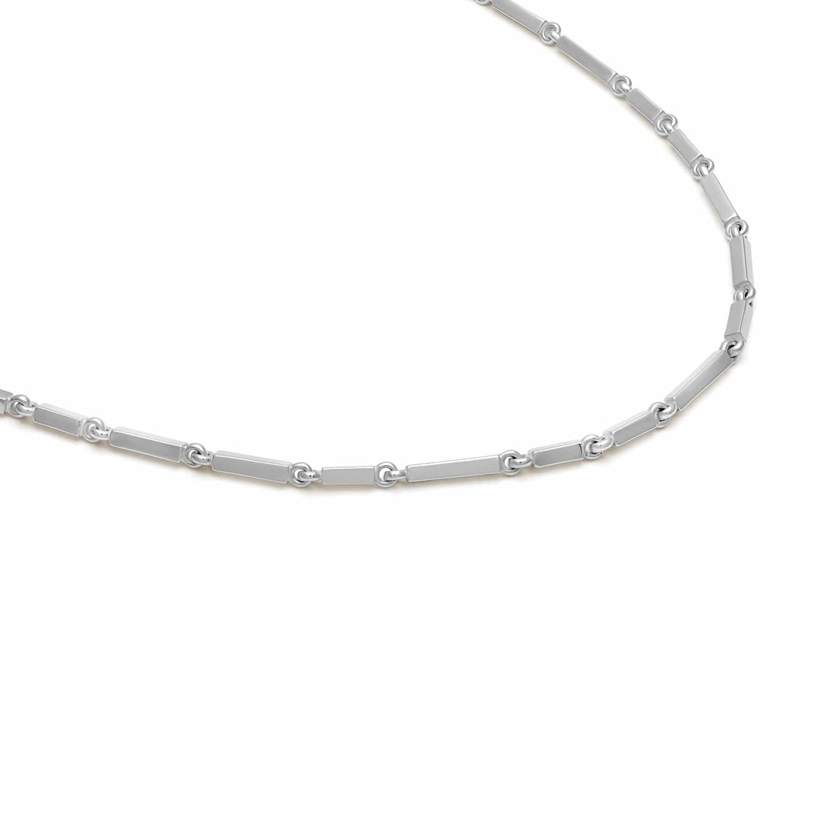 Maor Sterling Silver Cuadrangular Link Necklace