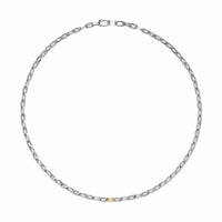 DY Madison® Chain Necklace Sterling Silver with 18K Yellow Gold, 6mm