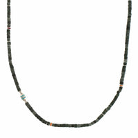 Maor Sterling Silver Dark Green Afghan Jade Cherish Necklace