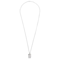 Maor Sterling Silver Gudo Rectangular Diamond Pendant Necklace