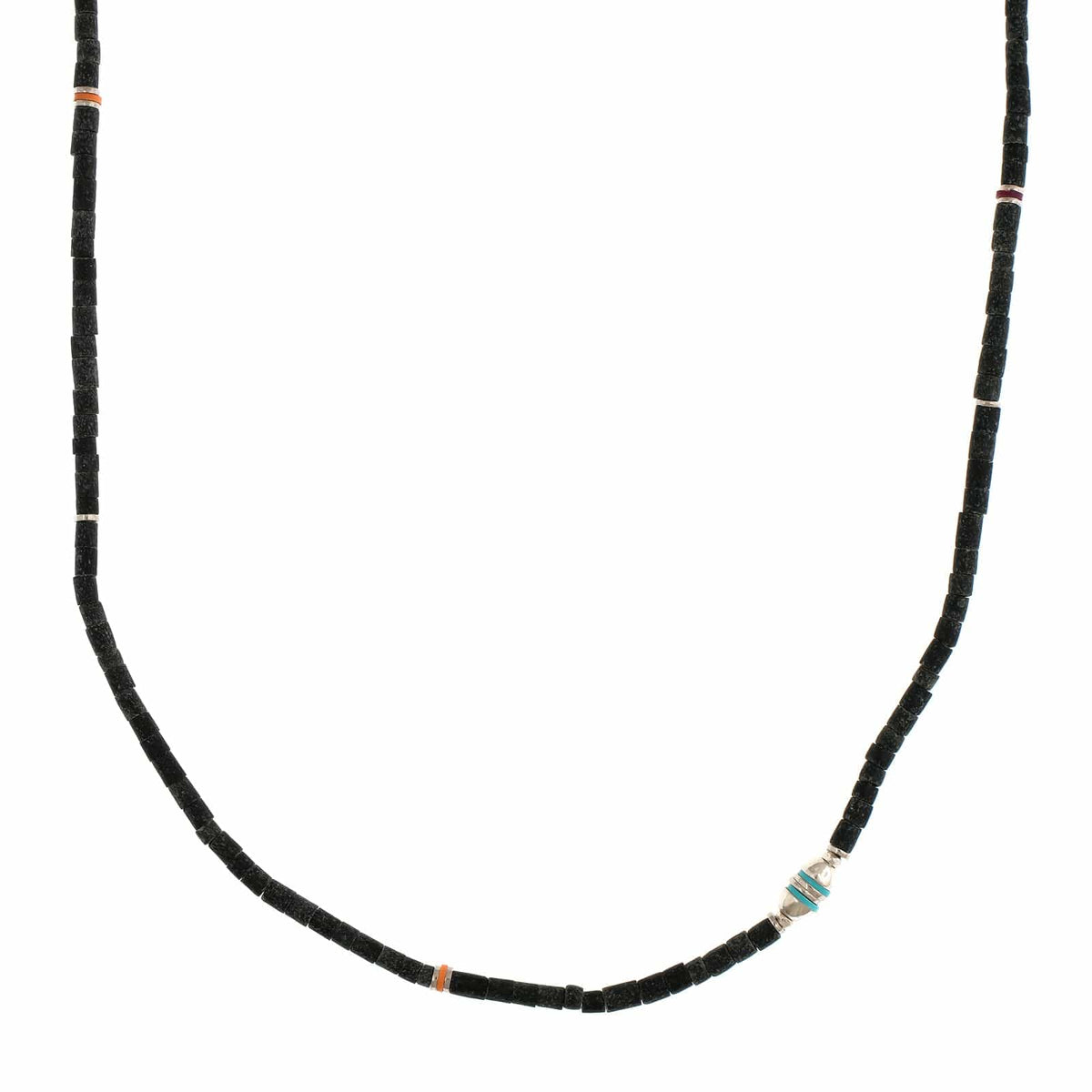Maor Sterling Silver Black Afghan Jade Cherish Necklace