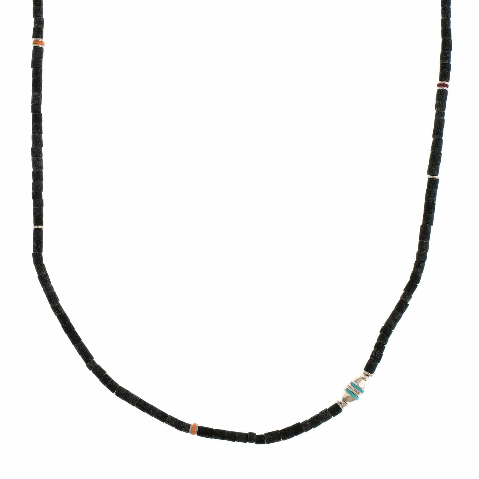 Maor Sterling Silver Black Afghan Jade Cherish Necklace