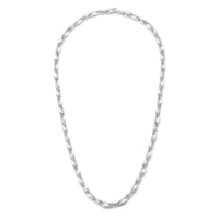 Maor Sterling Silver Neo Oval Link Necklace