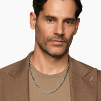 Streamline® Link Necklace Sterling Silver with Black Diamonds, 5.5mm
