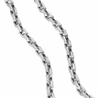 Streamline® Link Necklace Sterling Silver with Diamonds, 5.5mm