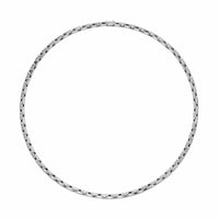 Streamline® Link Necklace Sterling Silver with Diamonds, 5.5mm