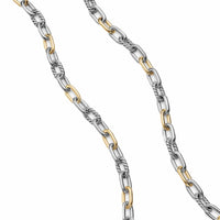 DY Madison® Chain Necklace Sterling Silver with 18K Yellow Gold, 6mm