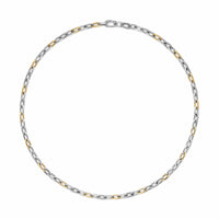 DY Madison® Chain Necklace Sterling Silver with 18K Yellow Gold, 6mm
