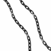 DY Madison® Chain Necklace Black Titanium with Sterling Silver, 6mm