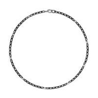 DY Madison® Chain Necklace Black Titanium with Sterling Silver, 6mm