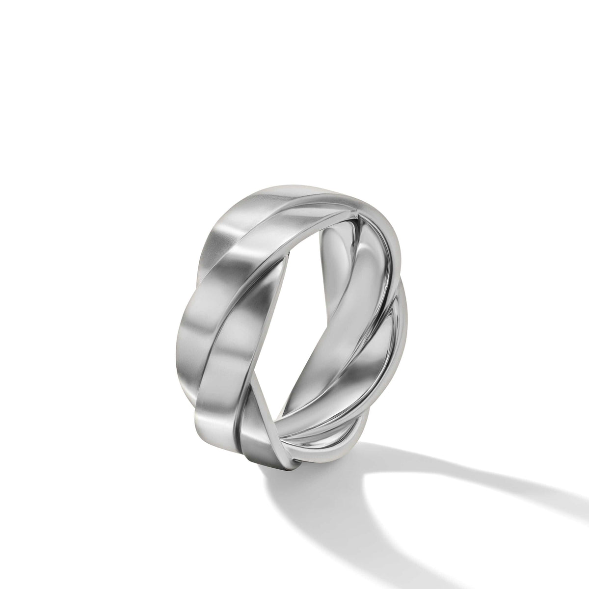 Sculpted Cable Band Ring in 18K Rose Gold