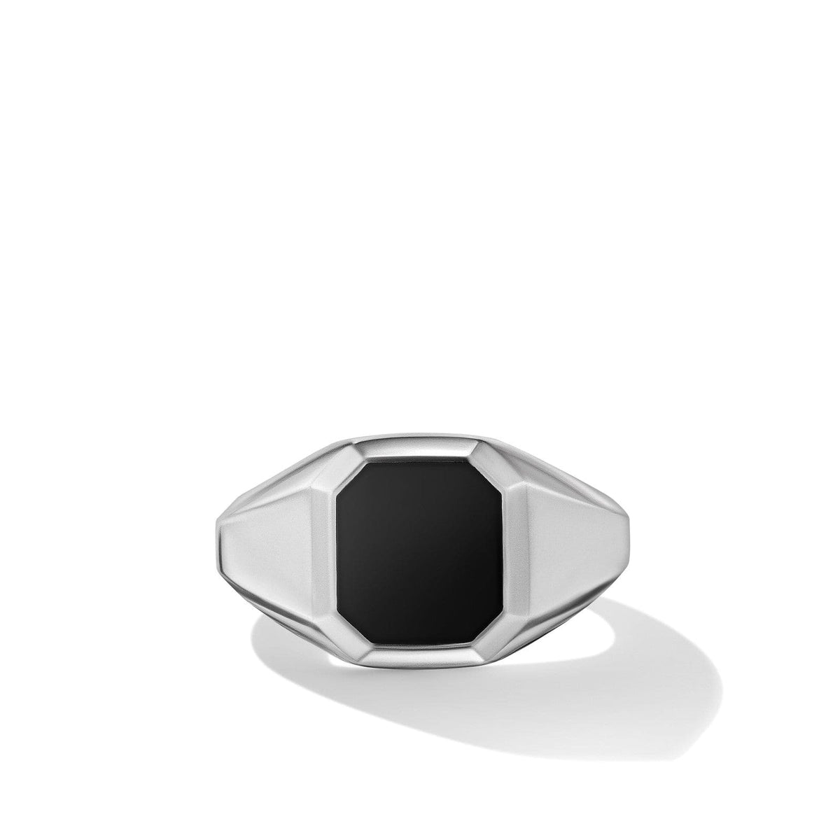 Streamline® Signet Ring in Sterling Silver with Black Onyx, 14mm