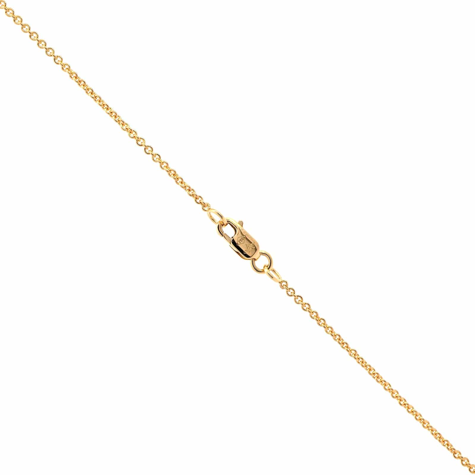 18K Yellow Gold Diamond Heart Necklace
