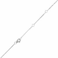 18K White Gold Diamond Heart Pendant Necklace