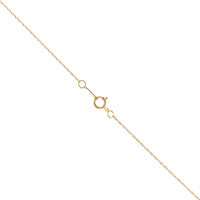 14K Yellow Gold Round Guardian Angel Rope Chain Necklace
