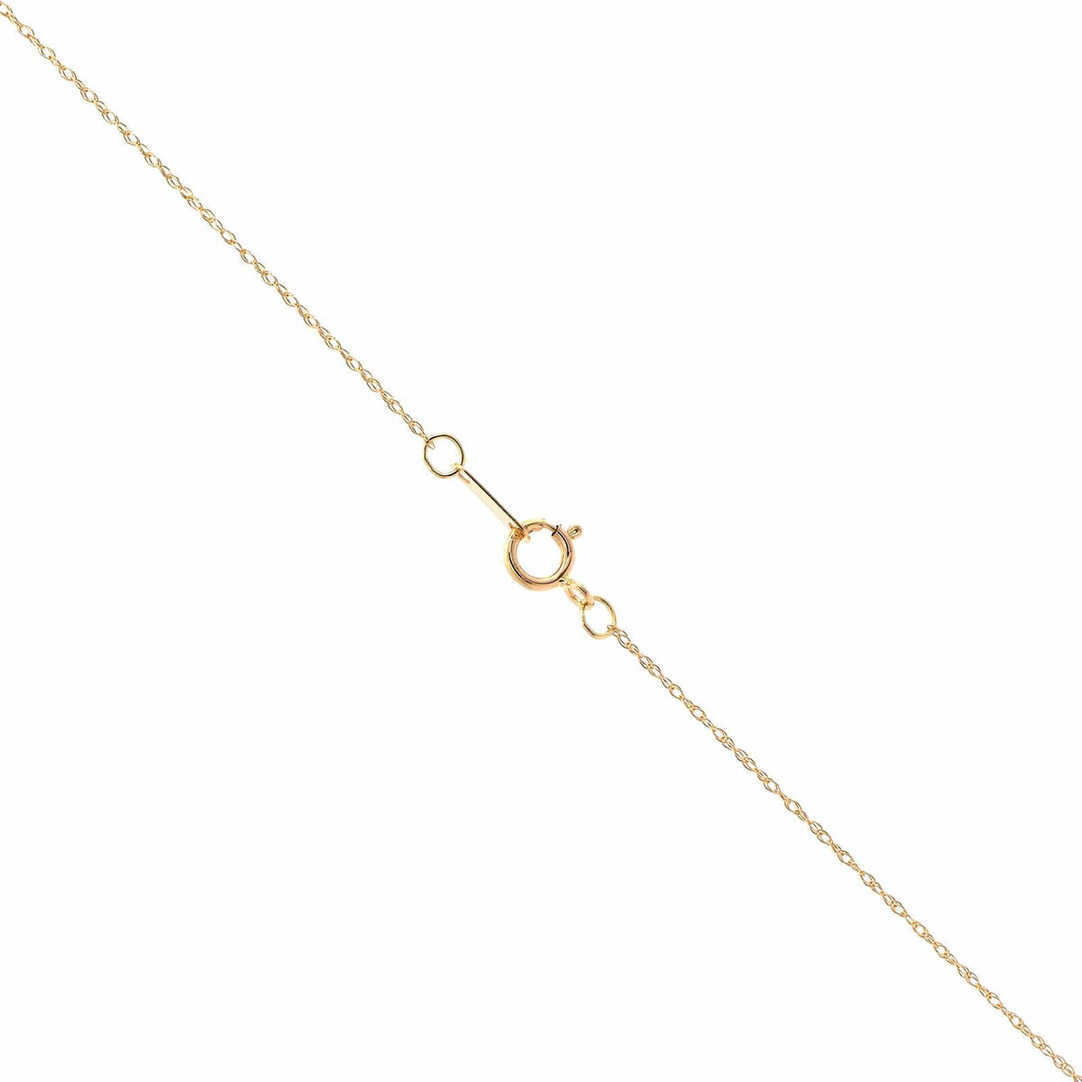 14K Yellow Gold Round Guardian Angel Rope Chain Necklace