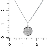 Sterling Silver Round St. Jude Pendant Necklace