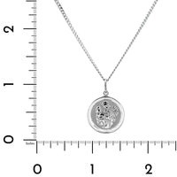 Sterling Silver Round St. Joseph Pendant Necklace