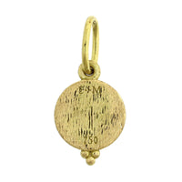 18K Yellow Gold Diamond Vitreous Enameled Clover Dot Charm