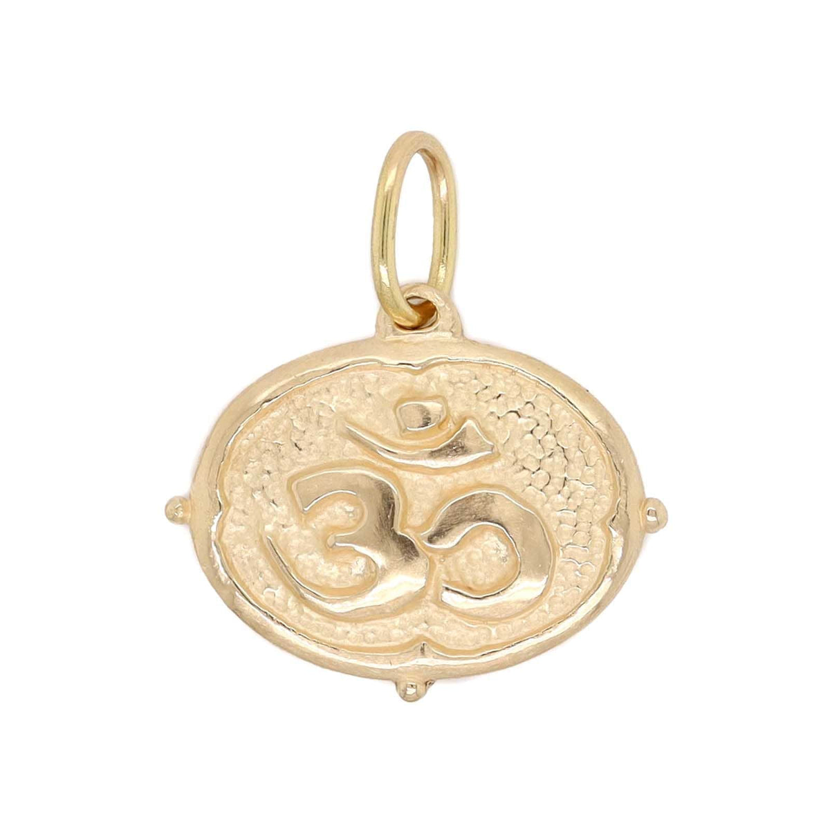 14K Yellow Gold Diamond Lotus Charm