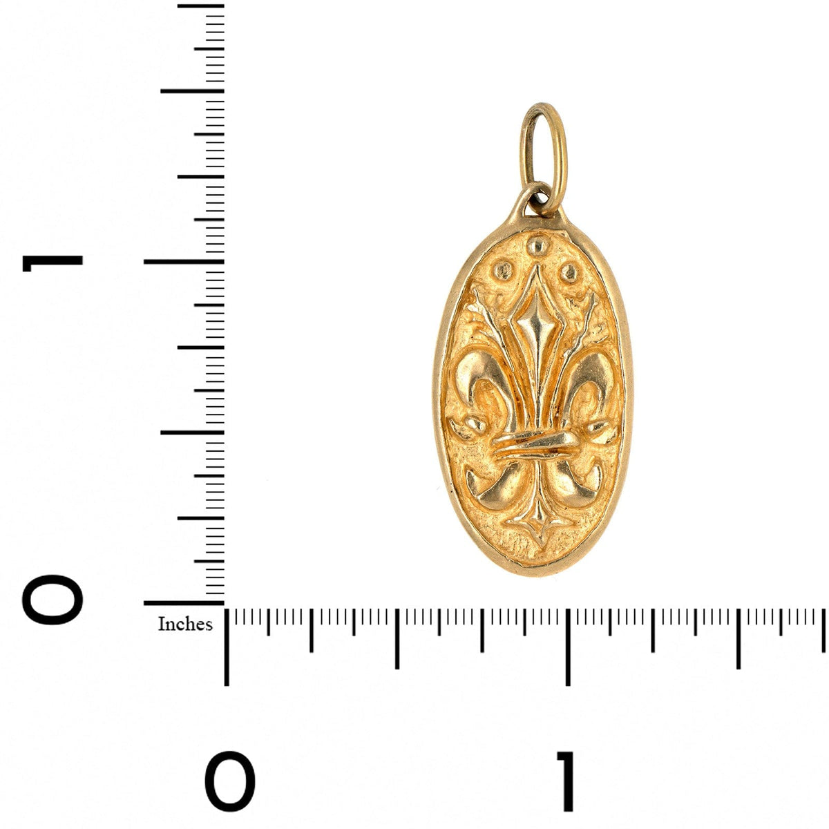 14K Yellow Gold Diamond Fleur De Lis & North Star Charm