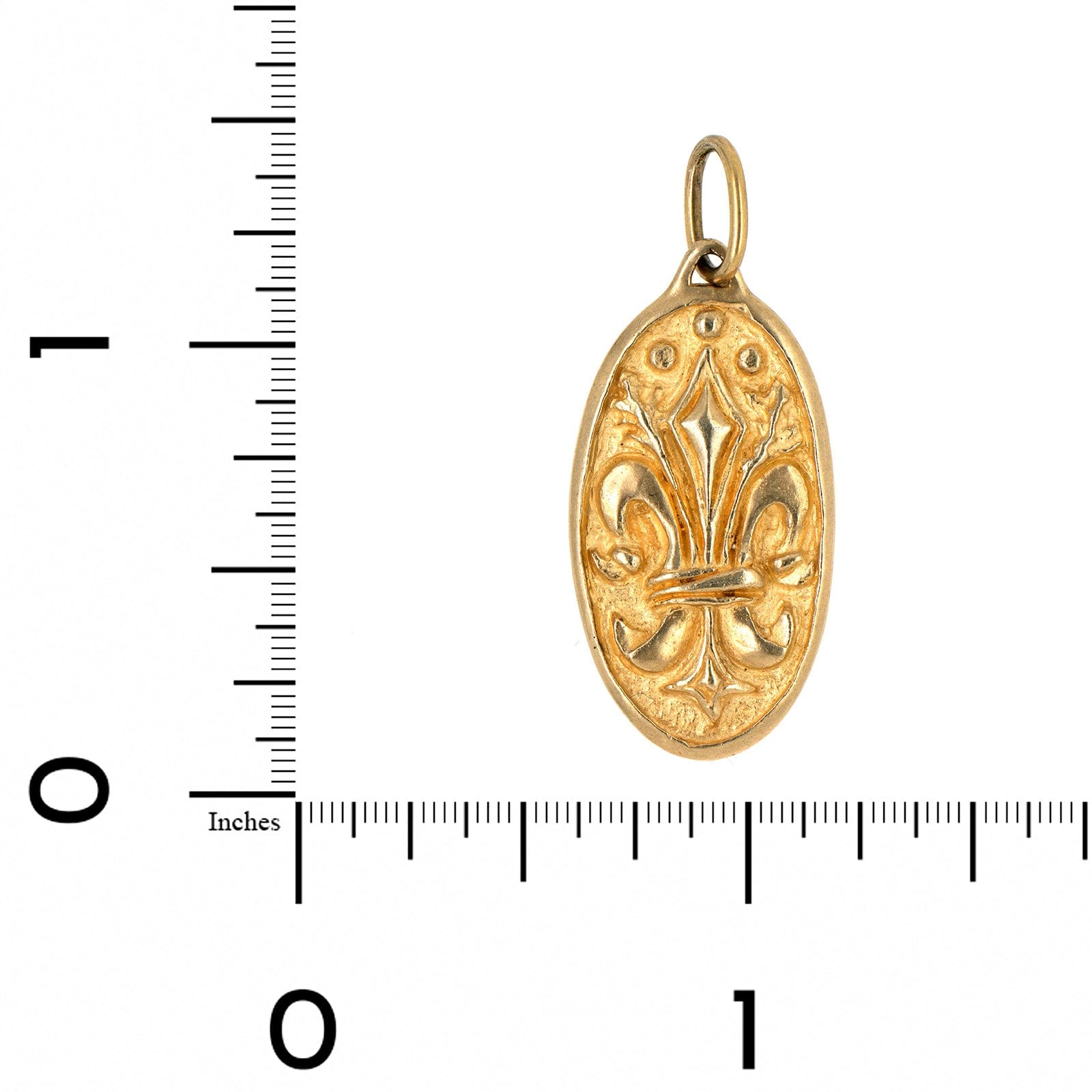 14K Yellow Gold Diamond Fleur De Lis & North Star Charm
