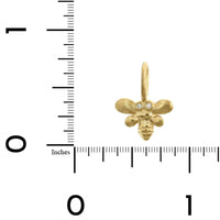 14K Yellow Gold Baby Bee Charm with Diamond Eyes