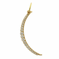 18K Yellow Gold White Pave Diamond Moon "Dolce Vita" Pendant