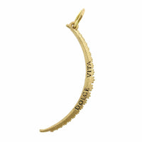18K Yellow Gold White Pave Diamond Moon "Dolce Vita" Pendant