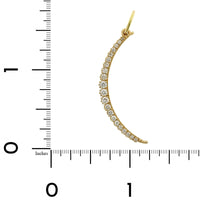 18K Yellow Gold White Pave Diamond Moon "Dolce Vita" Pendant