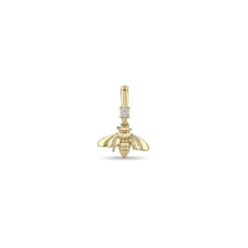 Zoe Chicco 14K Yellow Gold Tiny Diamond Bee Charm