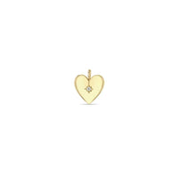 Zoe Chicco 14K Yellow Gold Small Aura Domed Heart Diamond Charm