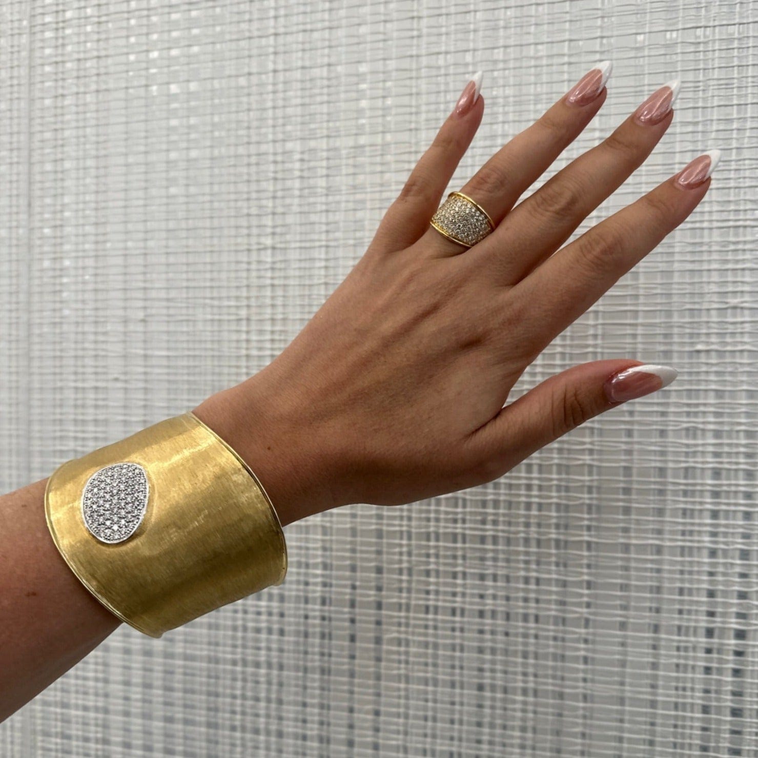 Marco Bicego Lunaria 18K Yellow Gold Pave Diamond Ring