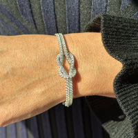 Anita Ko 18K White Gold Diamond Knot Bracelet