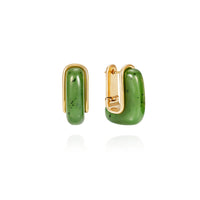 Fernando Jorge 18K Yellow Gold and Nephrite Jade Oblong Earrings