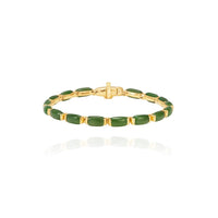 Fernando Jorge 18K Yellow Gold and Nephrite Jade Oblong Bracelet
