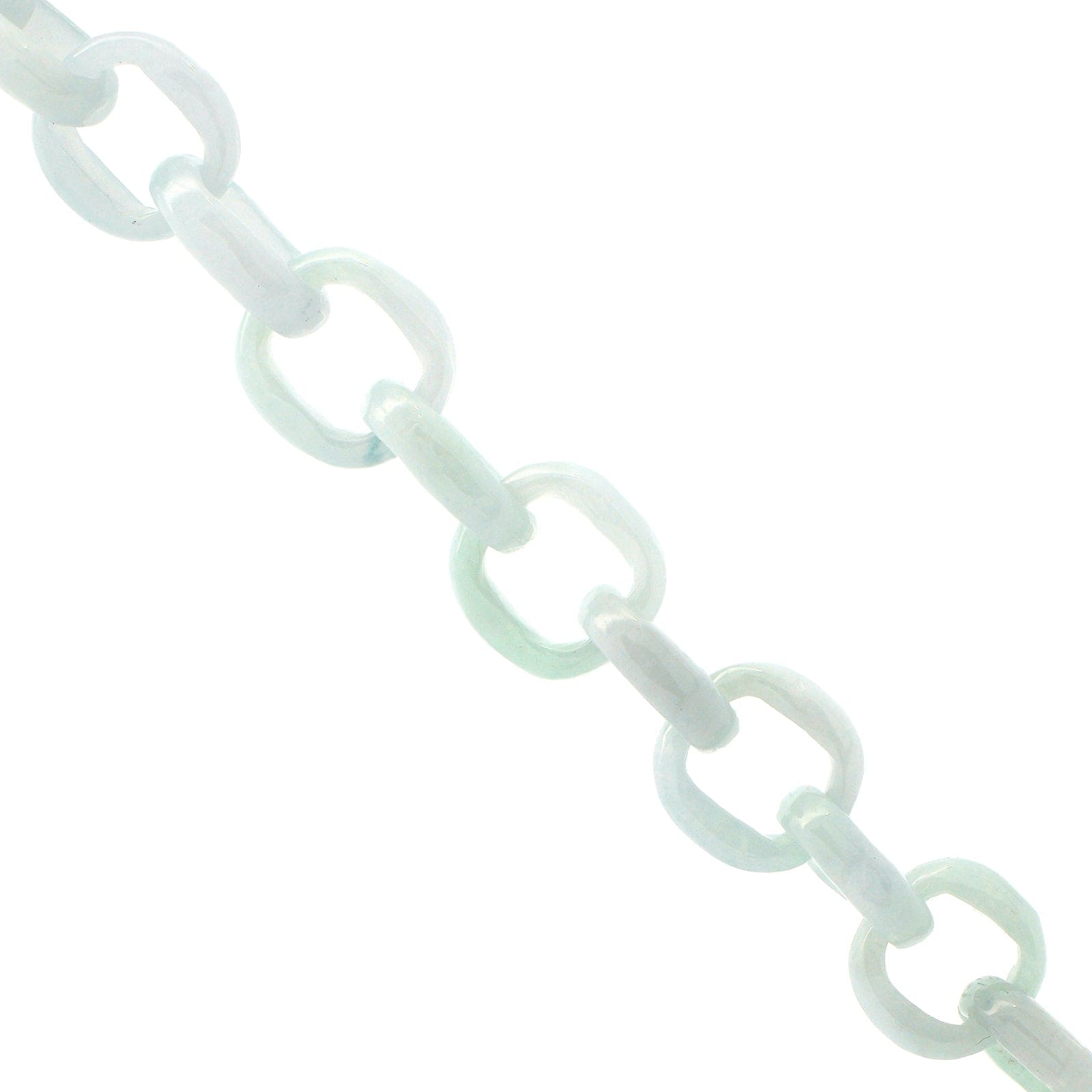 14K Yellow Gold Green Lavender Jade Link Bracelet