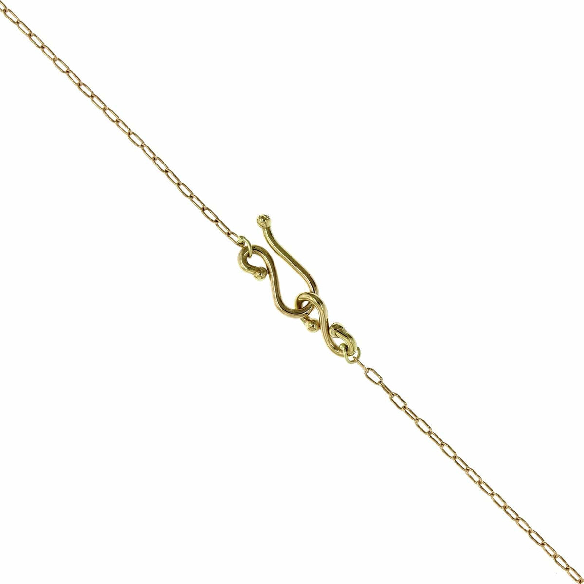 18K Yellow Gold Jade Choker Necklace