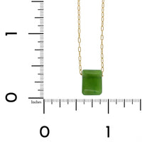 18K Yellow Gold Jade Choker Necklace