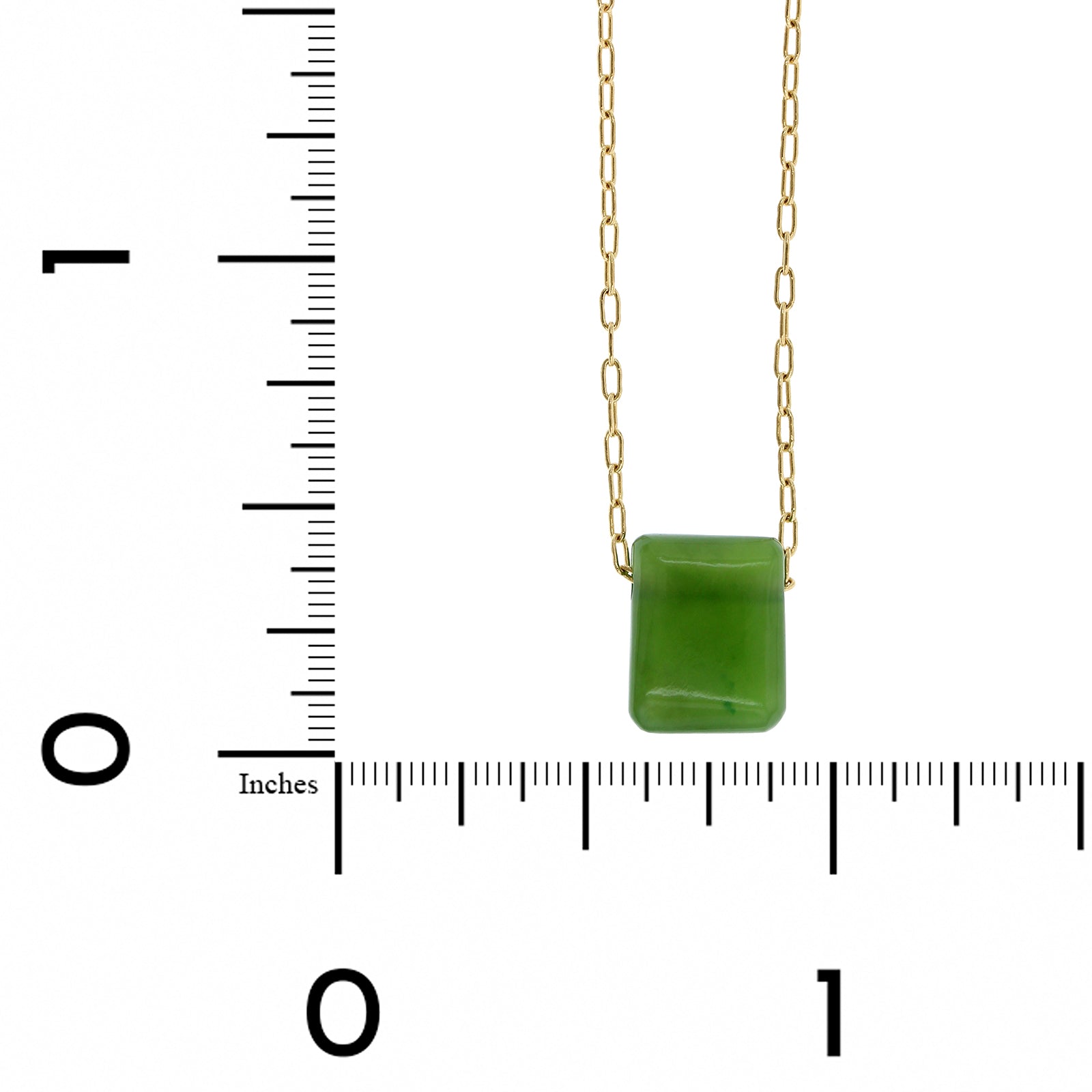 18K Yellow Gold Jade Choker Necklace